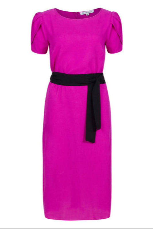 ALBERTA DRESS | MAGENTA SILK FUJI