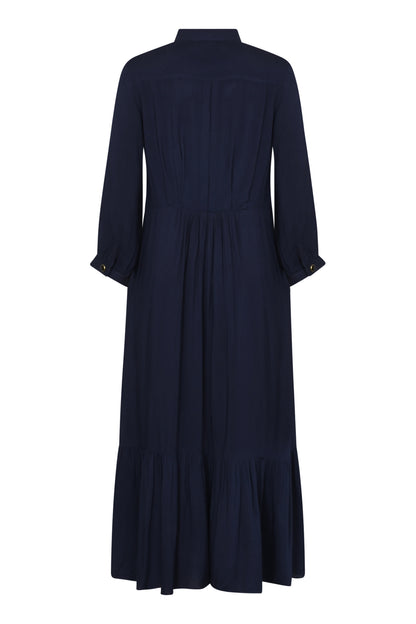 ANASTASIA DRESS | NAVY RAYON