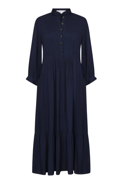 ANASTASIA DRESS | NAVY RAYON
