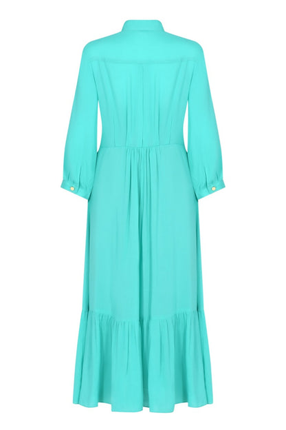 ANASTASIA DRESS - TURQUOISE RAYON