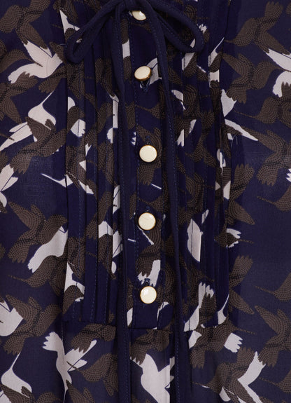 LONG BOTHWAY TOP | HUMMINGBIRD PRINT