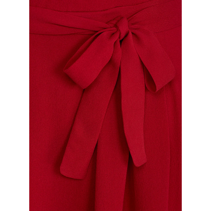 BEATRIX DRESS | RED SILK GEORGETTE and CHIFFON