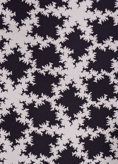 LONG TATTI DRESS | BIG SNOWFLAKE PRINT