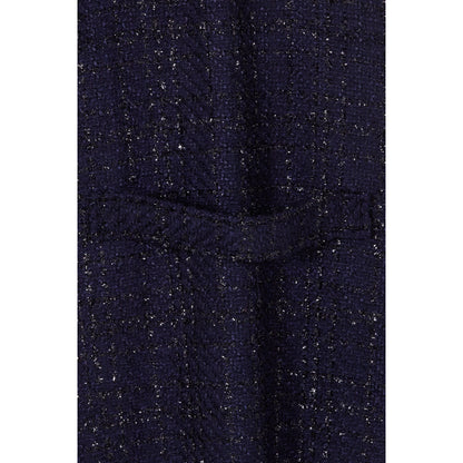 WOOLHAMPTON COAT | NAVY SPARKLE BOUCLE