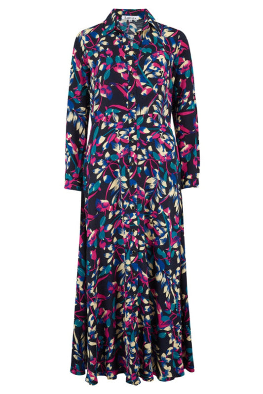 MIDI LUCINDA DRESS | TROPICAL PRINT