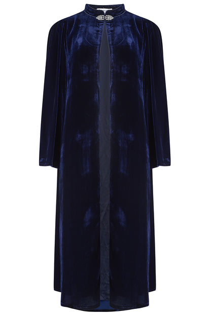 LAURA COAT | NAVY VELVET