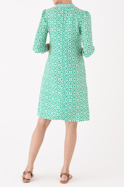 BEACH DRESS | GREEN XOX PRINT
