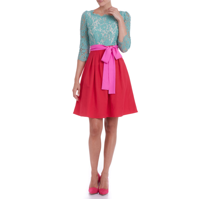 BEATRIX DRESS | LACE & SILK MIX