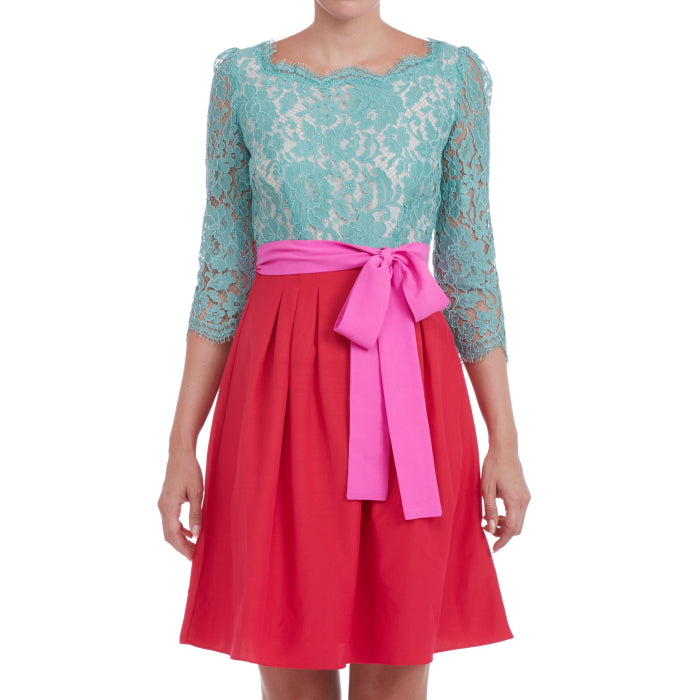 BEATRIX DRESS | LACE & SILK MIX