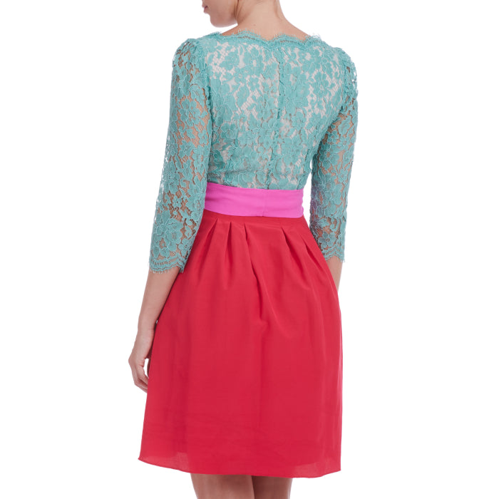 BEATRIX DRESS | LACE & SILK MIX