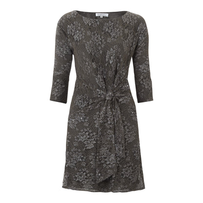 BIRDIE DRESS | GREY BEADED LACE