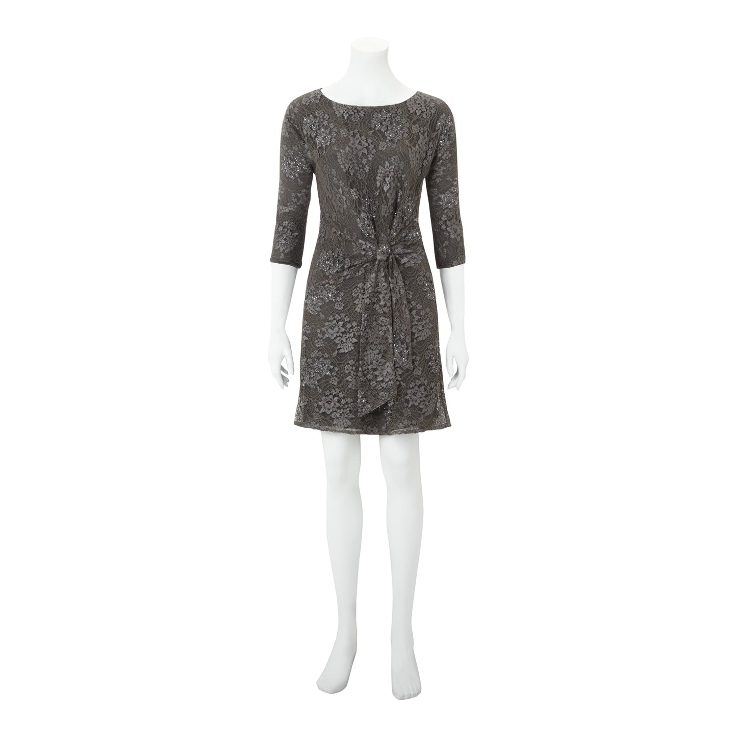 BIRDIE DRESS | GREY BEADED LACE