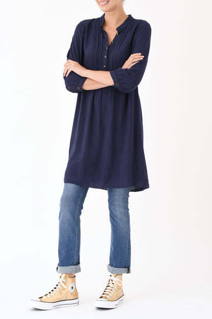 CHLOE DRESS | NAVY RAYON