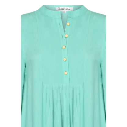CLAUDE DRESS | TURQUOISE RAYON