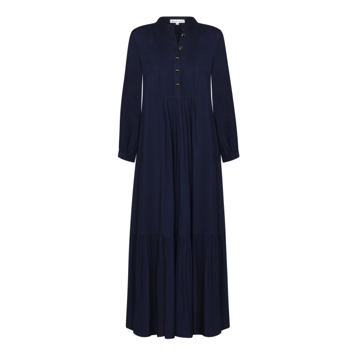 CLAUDE DRESS | NAVY RAYON