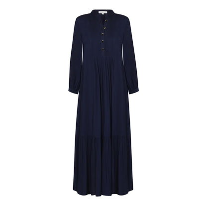 CLAUDE DRESS | NAVY RAYON