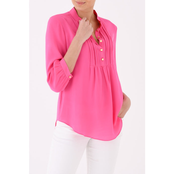 DELPHINE TOP | BUBBLEGUM SILK