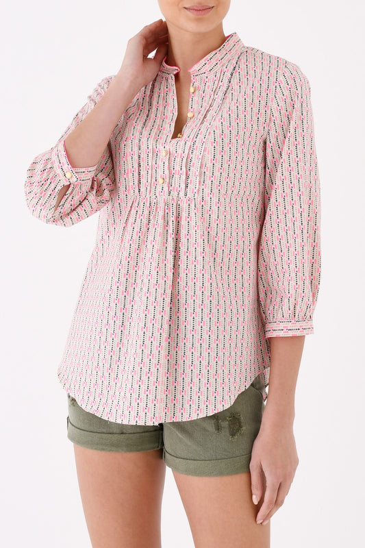 DELPHINE TOP | FLURO PRINT COTTON
