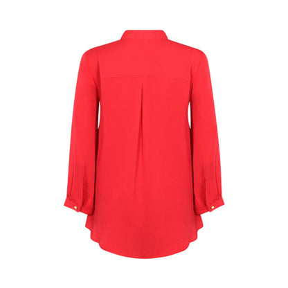DELPHINE TOP | RED SILK GEORGETTE