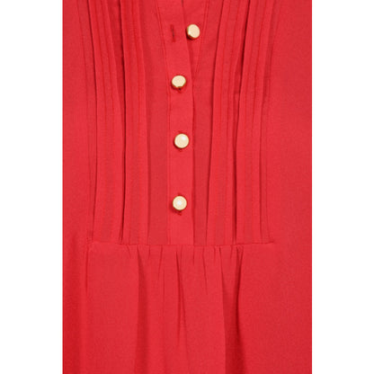 DELPHINE TOP | RED SILK GEORGETTE