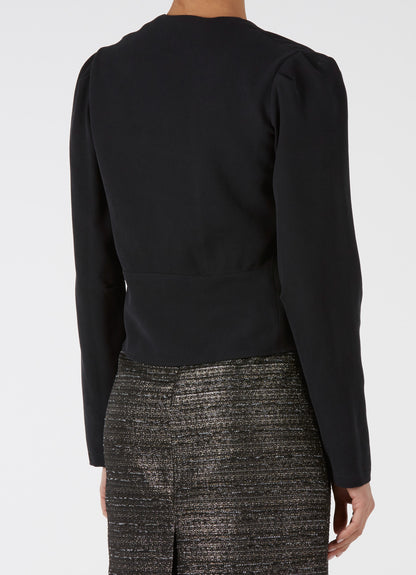 DULWICH JACKET | BLACK SILK TWILL