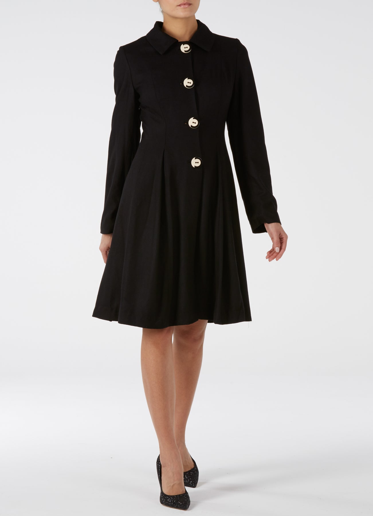 FARNDON COAT | BLACK WOOL