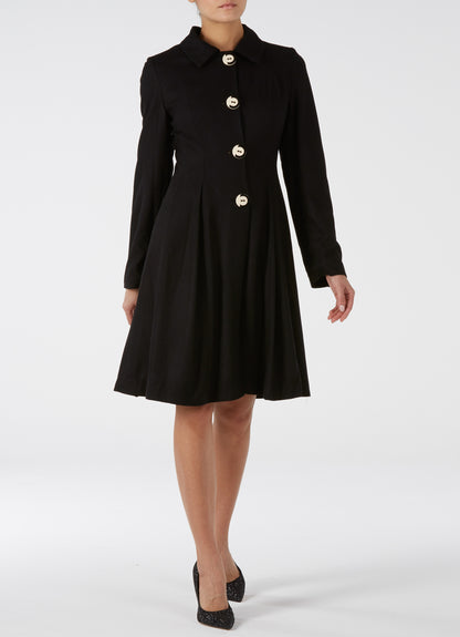 FARNDON COAT | BLACK WOOL
