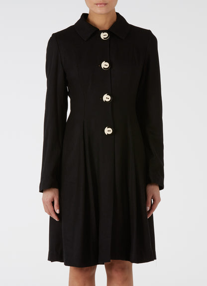 FARNDON COAT | BLACK WOOL