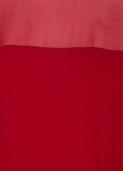 FLORA DRESS | RED SILK GEORGETTE