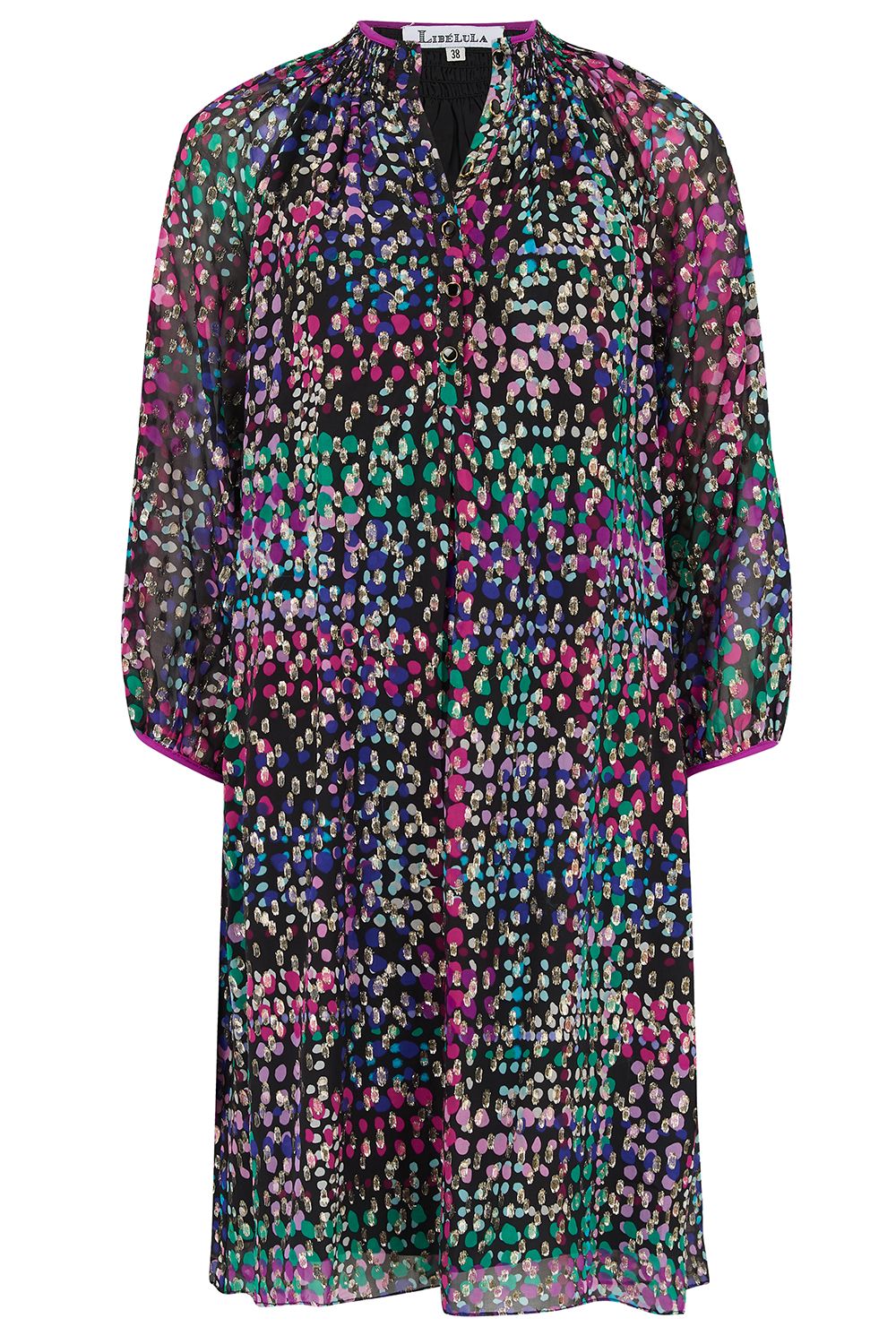 HARTFORD DRESS | GOLDEN DOTTY SILK