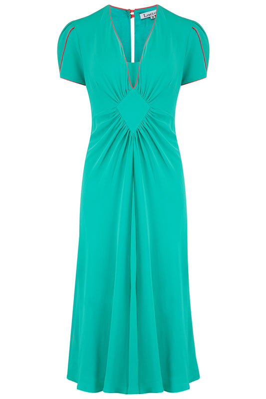 JESSIE DRESS | TURQUOISE SILK