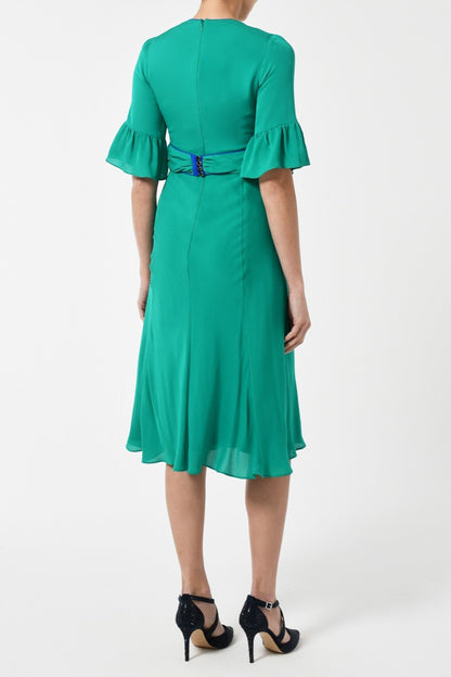 MILLIE DRESS | JADE SILK GEORGETTE
