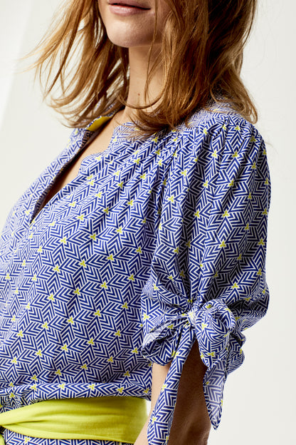 MARNIE DRESS | STRIPY TRIANGLE PRINT