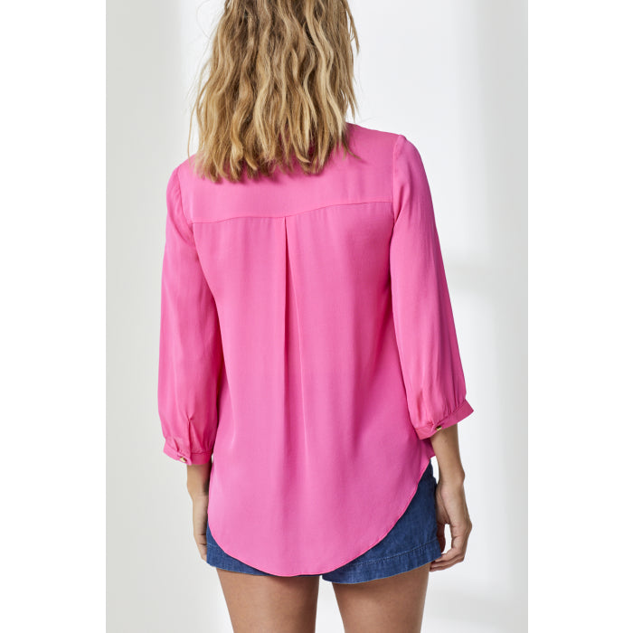 DELPHINE TOP | BUBBLEGUM SILK