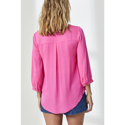 DELPHINE TOP | BUBBLEGUM SILK