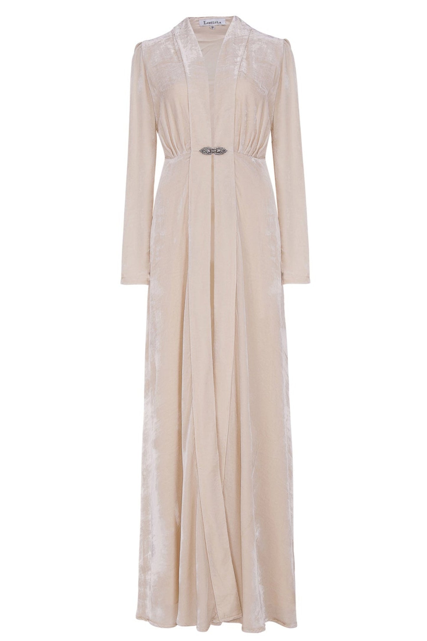 LONG DULWICH COAT | CREAM VELVET