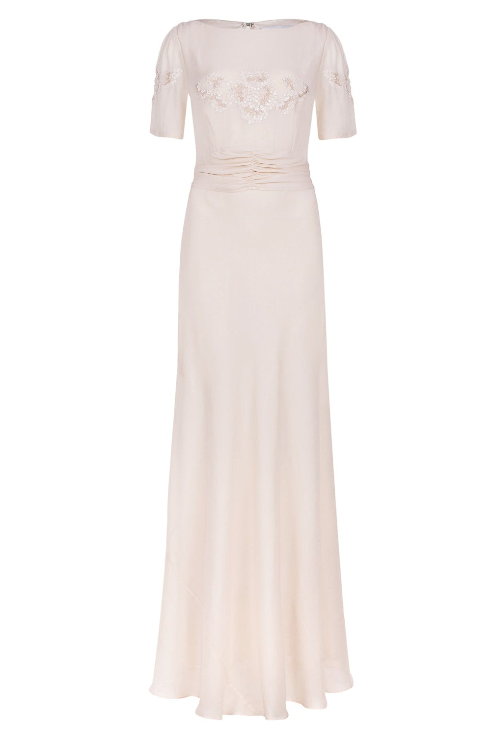 BRIDAL | LONG PHOEBE DRESS | EMBROIDERED SILK