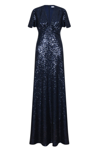 LONG TAMMIM DRESS | NAVY SEQUINS