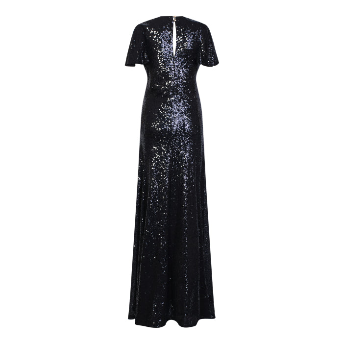 LONG TAMMIM DRESS | BLACK SEQUINS