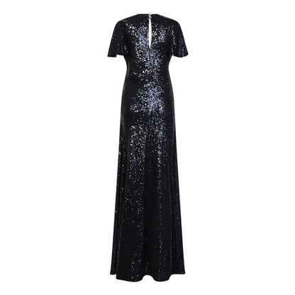 LONG TAMMIM DRESS | BLACK SEQUINS