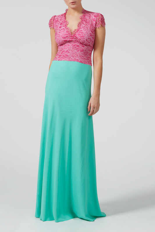 LONG WILLOW DRESS | LACE & SILK