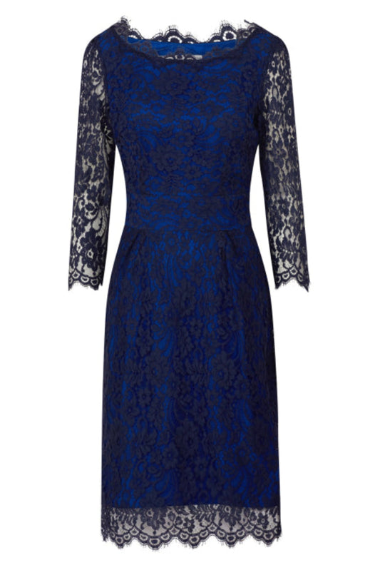 LONGER FLORENCE DRESS | NAVY LACE