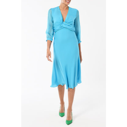 MILLIE DRESS | SUNNY BLUE SILK GEORGETTE