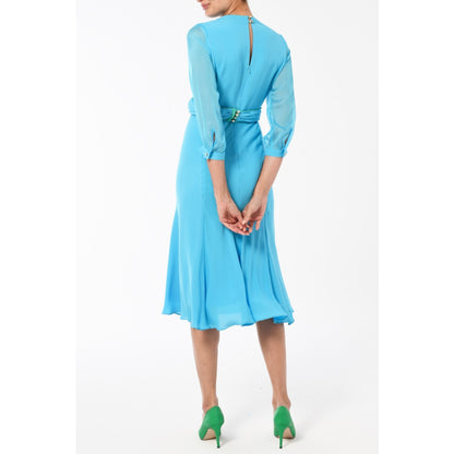 MILLIE DRESS | SUNNY BLUE SILK GEORGETTE