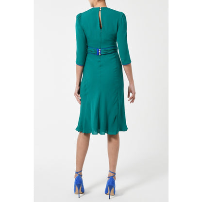 MILLIE DRESS | JADE SILK GEORGETTE