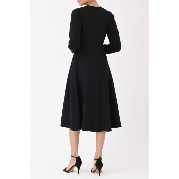 NEW DULWICH COAT | BLACK WOOL CREPE