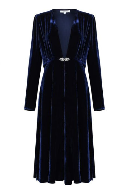 NEW DULWICH COAT | NAVY VELVET