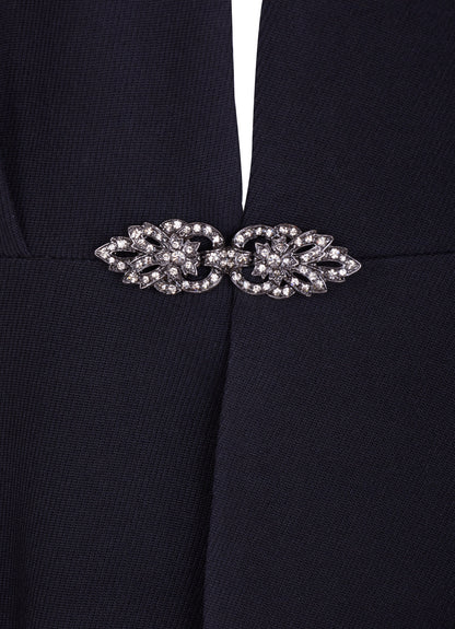 DULWICH COAT | BLACK SILK TWILL
