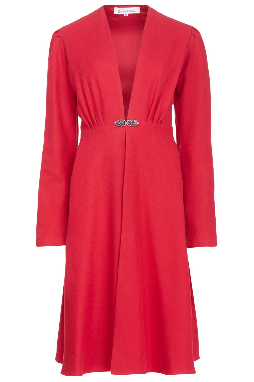 DULWICH COAT | CRIMSON SILK TWILL