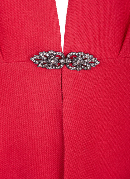 DULWICH COAT | CRIMSON SILK TWILL